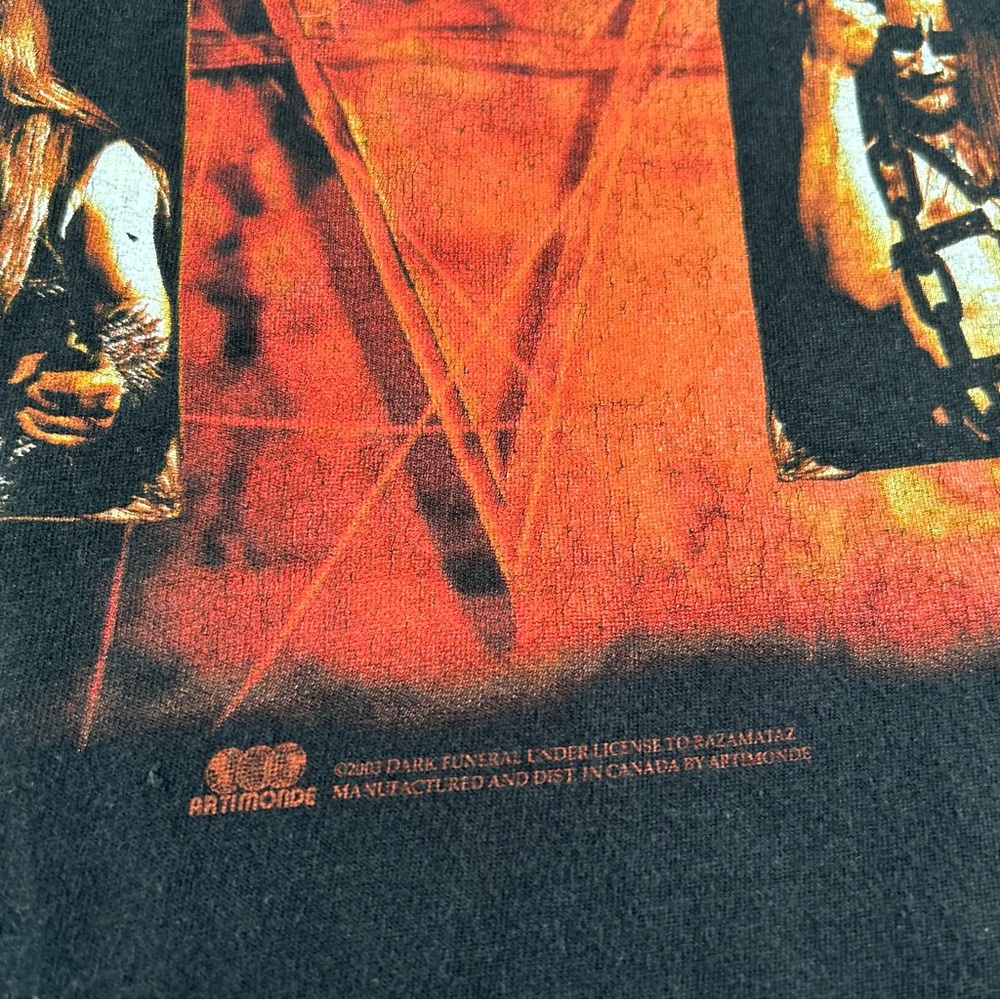 Vintage Dark Funeral Shirt Mens‎ XL Black Metal Y2K 90s Artimonde Band Tee Rare - Picture 9 of 10